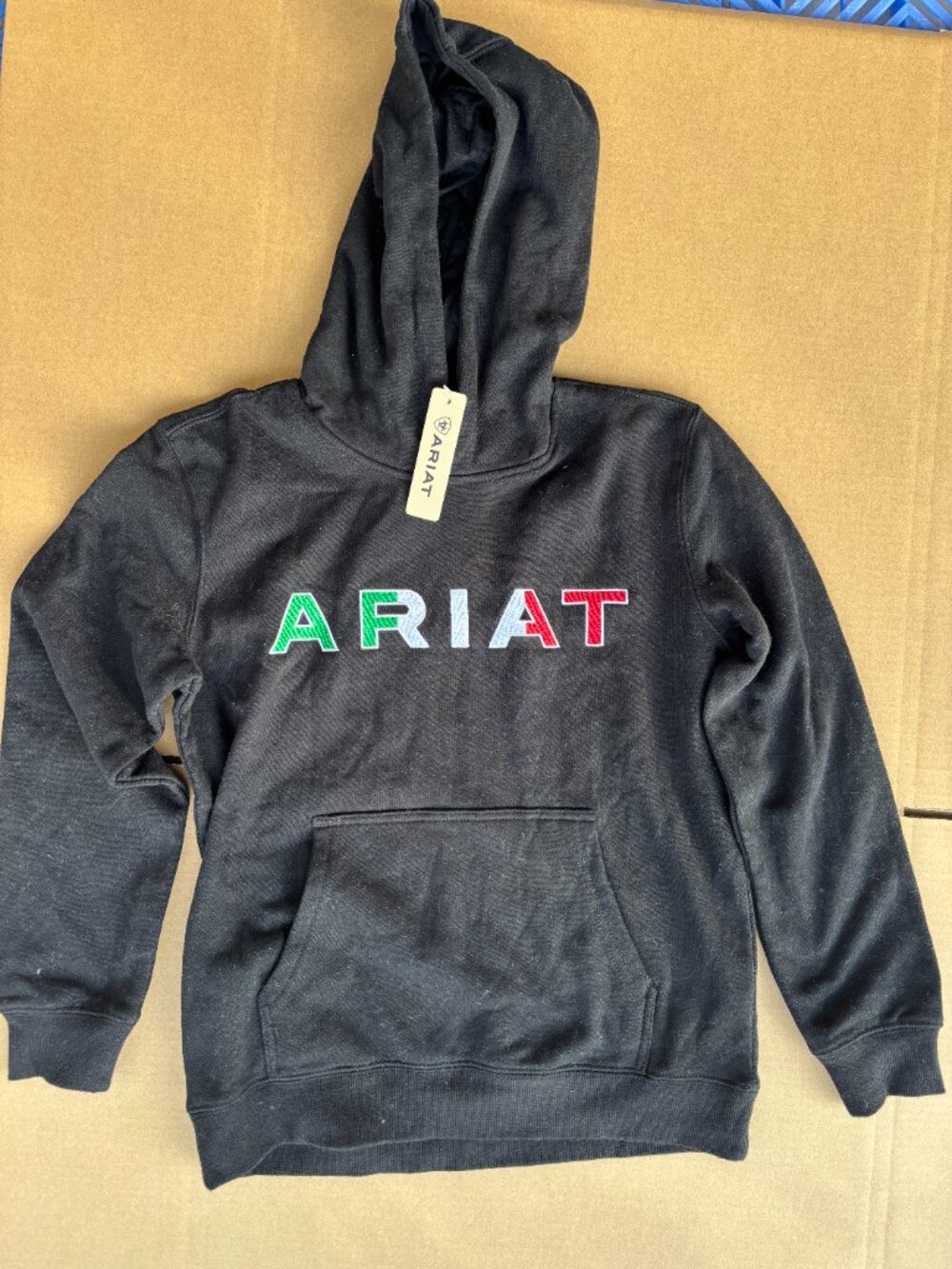 Ariat Kids Gray Logo Hoodie Pullover Sweatshirt Western NWOT | Youth K017B7/8/79